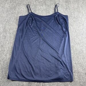 Julia Jordan Navy Midnight Blue Shimmer Slip Dress Metallic Lurex Size 16 XL